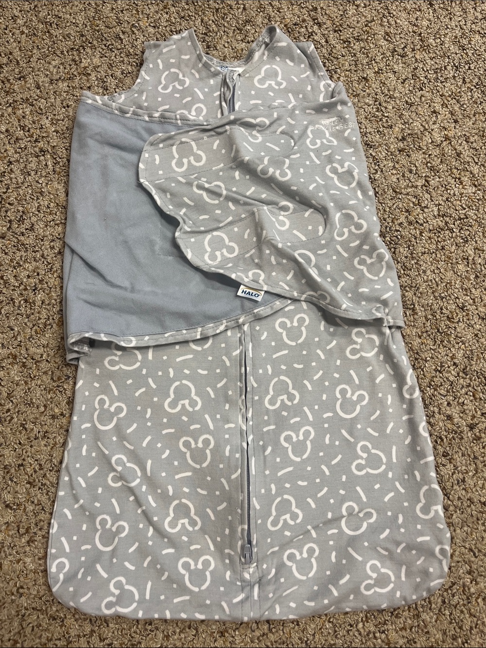 HALO Grey and White Patterned Baby Sleep Sack